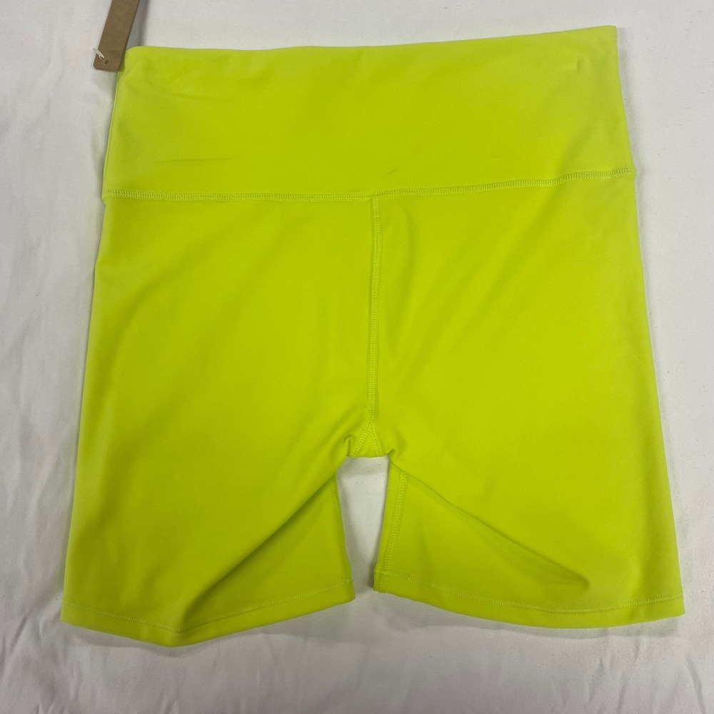 SKIMS Fits Everybody High Waist Shorts Size M Daffodil Neon Yellow Biker - Picture 5 of 8